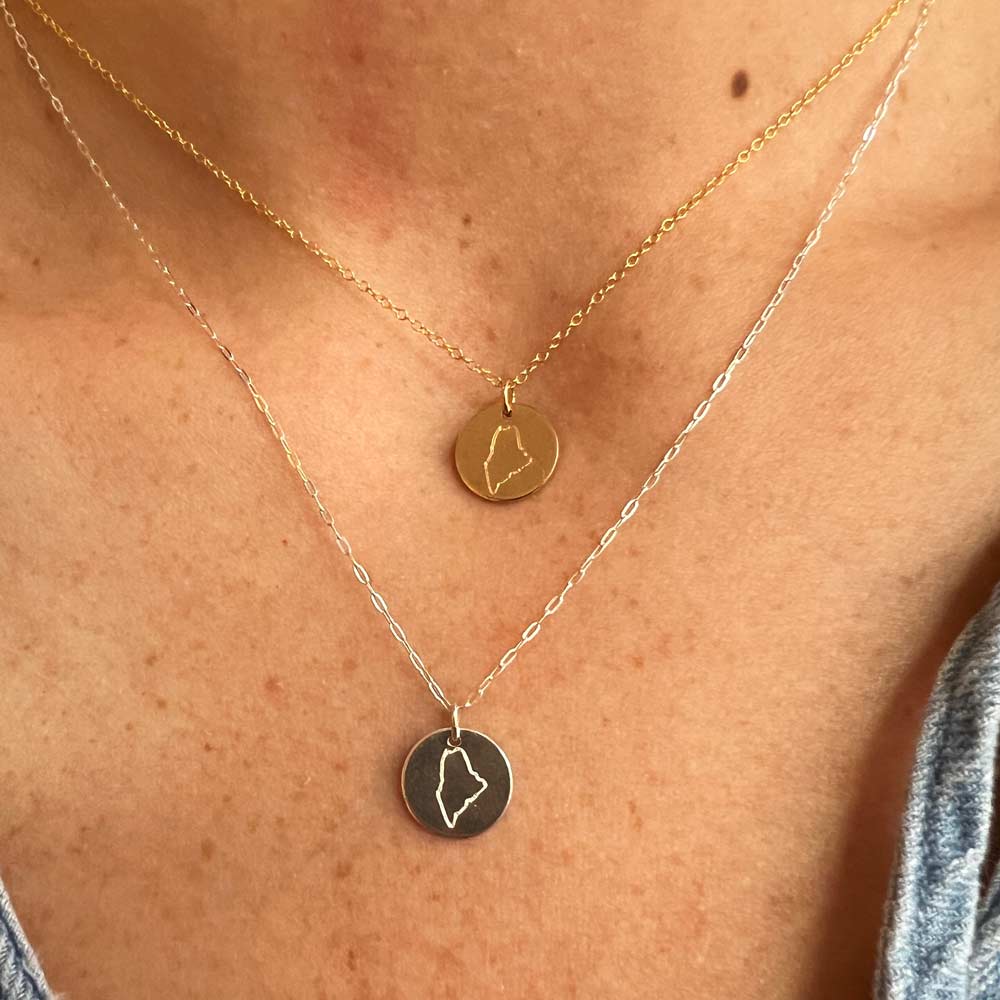 Maine Disc Necklace by Maine Yoga Jewelry