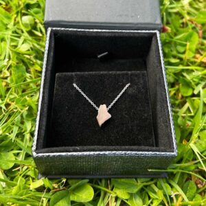 Rose Gold mini MAINE on Sterling Silver Necklace