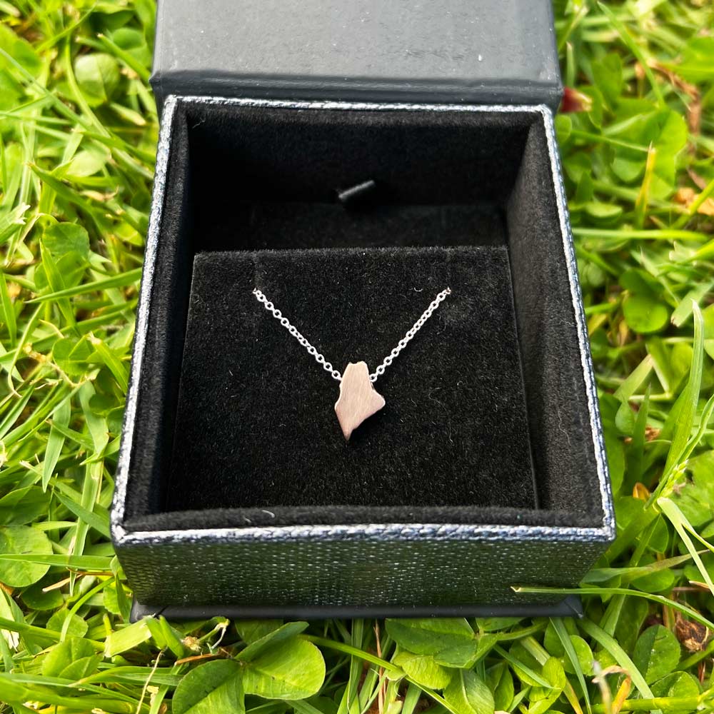 Rose Gold mini MAINE on Sterling Silver Necklace