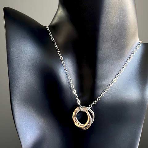 Love Knot Necklace with 1 Gold Ring