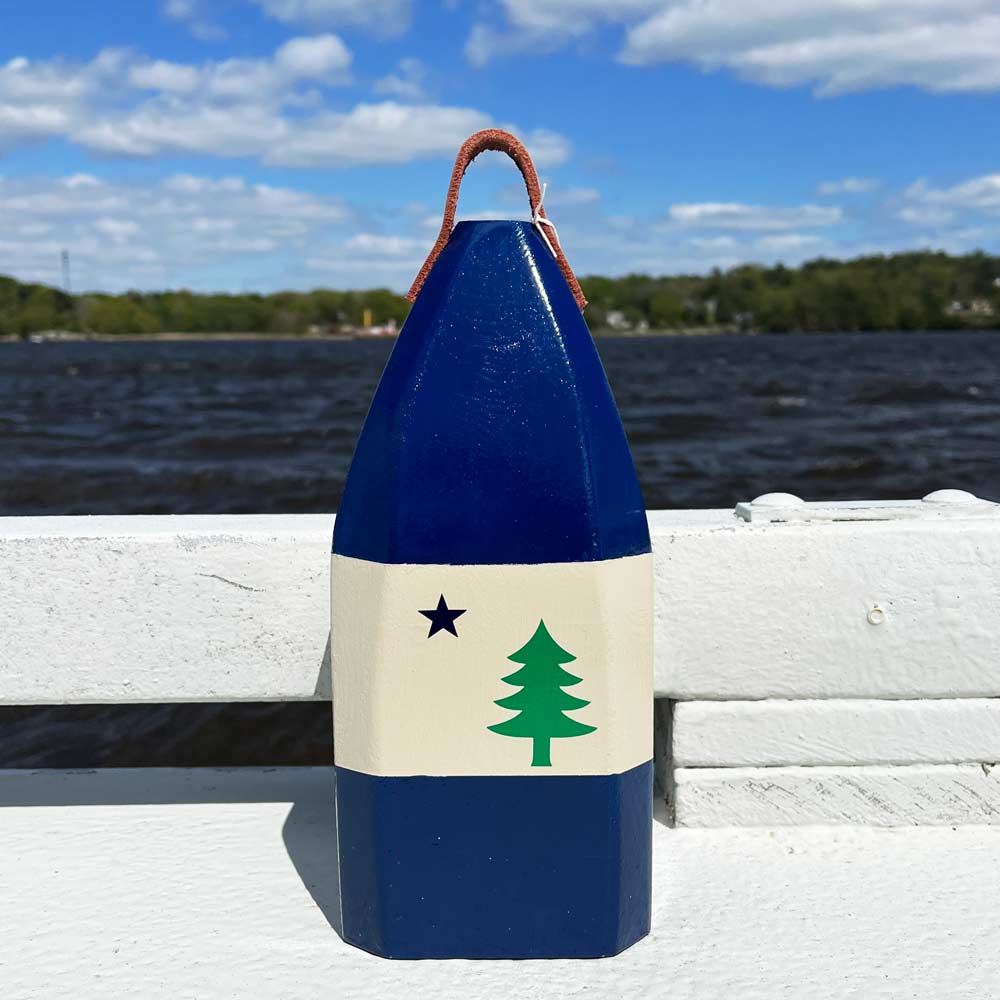 Large First Maine Flag Buoy Centerpiece