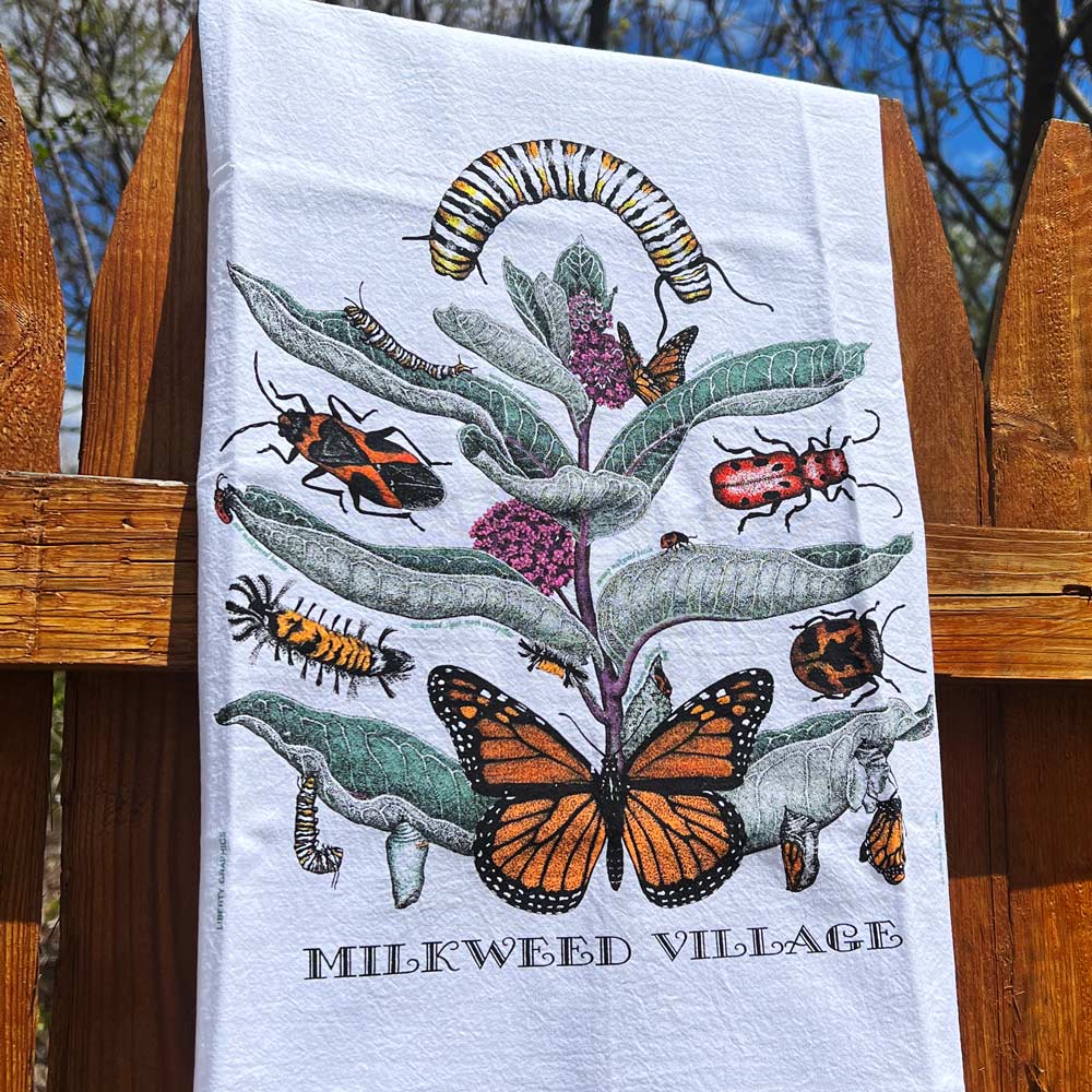 Milkweed Village Tea Towel