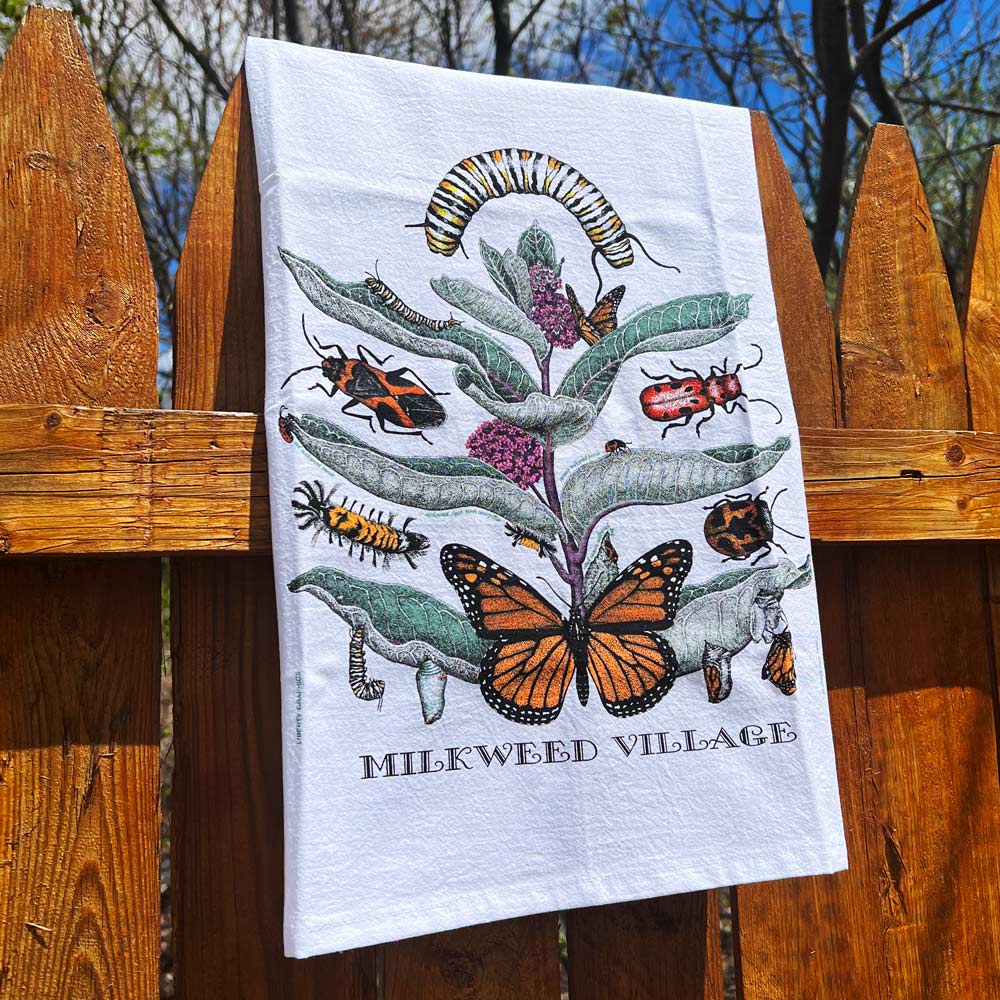 Milkweed Village Tea Towel