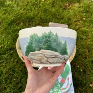 Hand Painted Midcoast Maine Bowl - 2023 Maine Holiday Gift Package