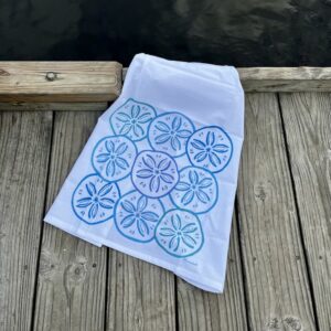 Sand Dollar Tea Towel by Festive Fish - 2023 Maine Favorites Gift Package
