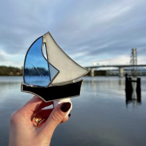 Stained Glass Sailboat Nightlight
