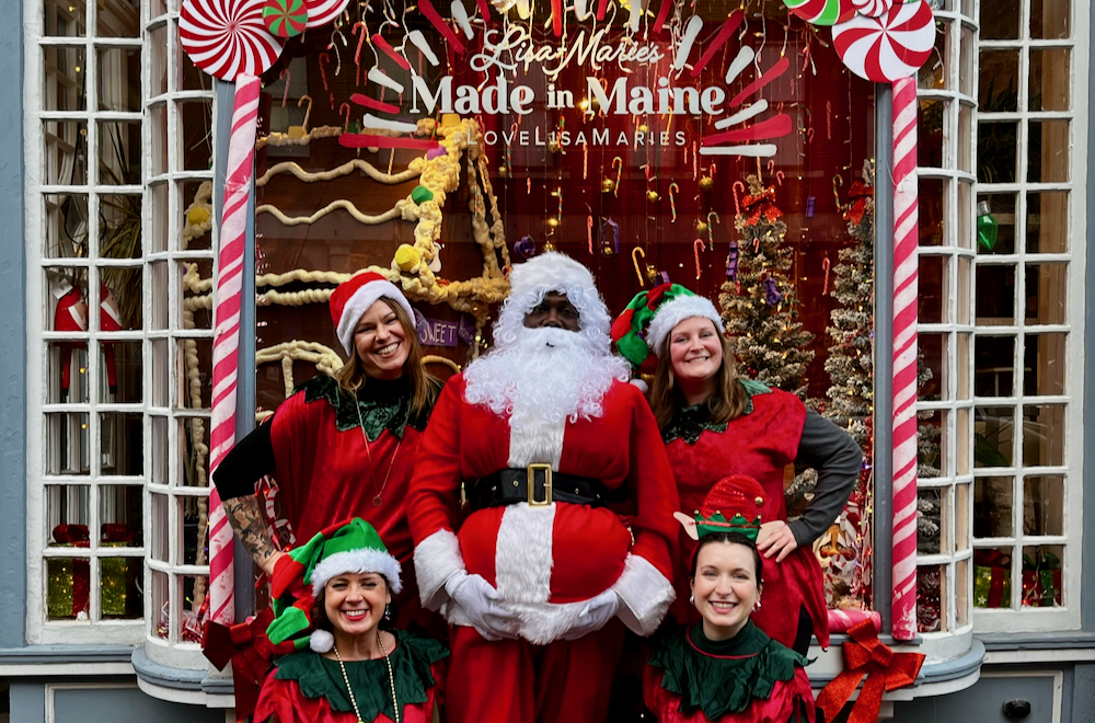 Santa and his elves for Merry Madness in Portland Downtown December 9, 2023