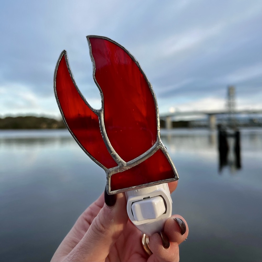 Stained Glass Lobster Claw Nightlight