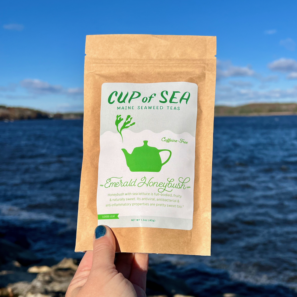 Emerald Honeybush Seaweed Tea - Cup of Sea