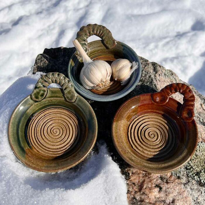 Garlic Graters by Westport Island Pottery