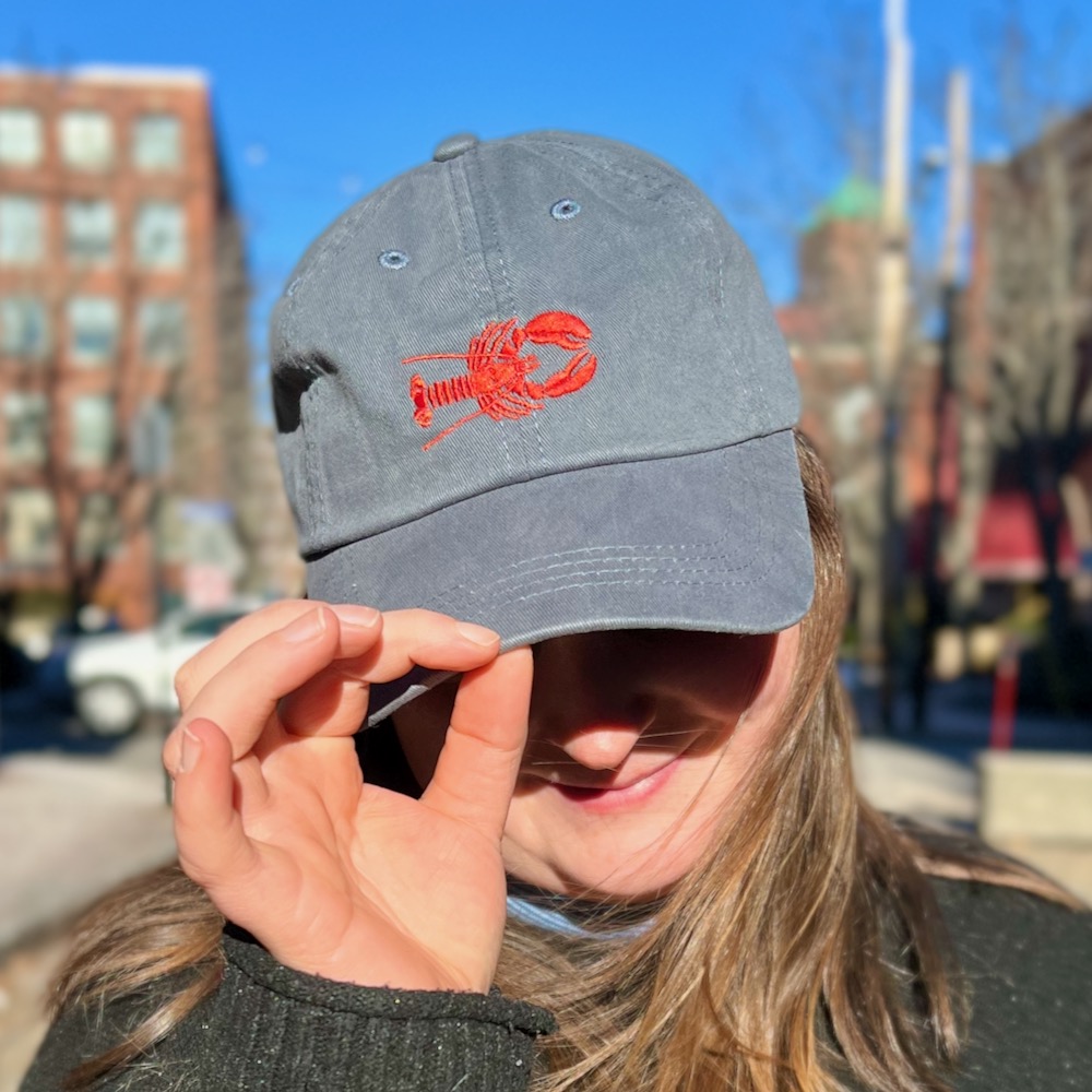 Red Lobster on Washed Navy Hat