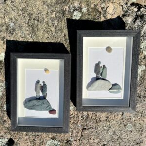 Couple with Baby Beach Art by Brimstone Designs