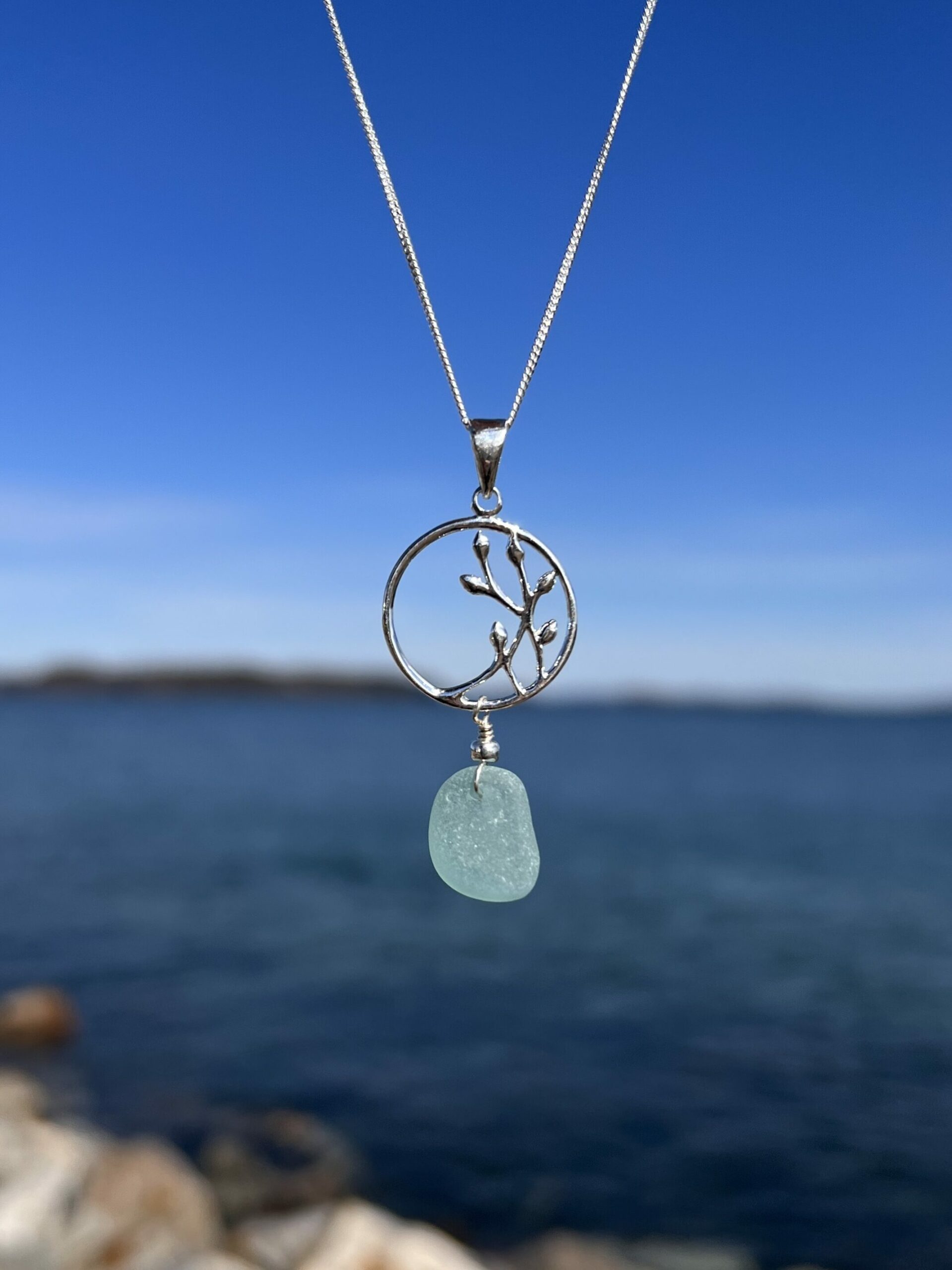 Sea Glass by Sue Seaweed Necklace