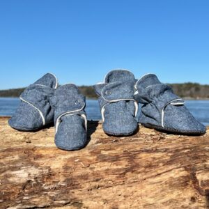 Blue Baby Booties by Molly Angie