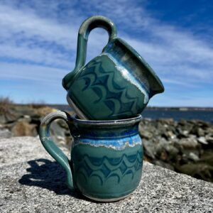 Peacock Glaze Mugs by Unity Pond Pottery